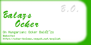 balazs ocker business card